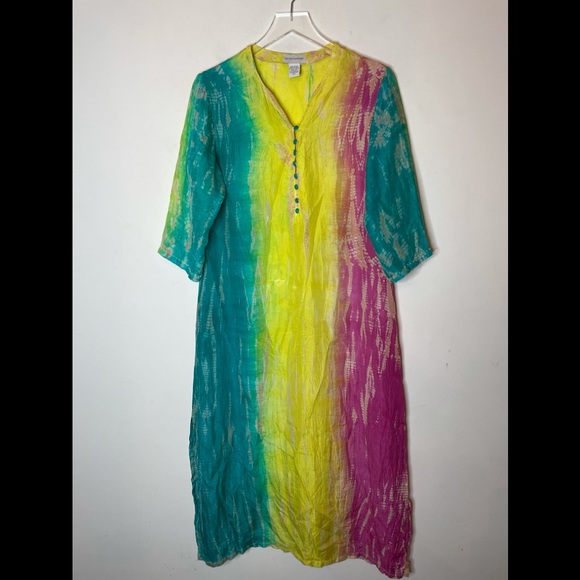 Soft Surroundings Other - Soft Surroundings Tie Dye Cover Up Caftan Dress